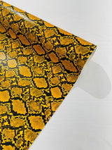Calico Faux Snake Vinyl Fabric - 54" Width, Textured Snake Print (1 Yard)