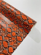 Calico Faux Snake Vinyl Fabric - 54" Width, Textured Snake Print (1 Yard)