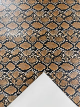 Calico Faux Snake Vinyl Fabric - 54" Width, Textured Snake Print (1 Yard)