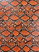 Calico Faux Snake Vinyl Fabric - 54" Width, Textured Snake Print (1 Yard)