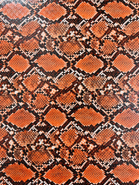 Calico Faux Snake Vinyl Fabric - 54" Width, Textured Snake Print (1 Yard)