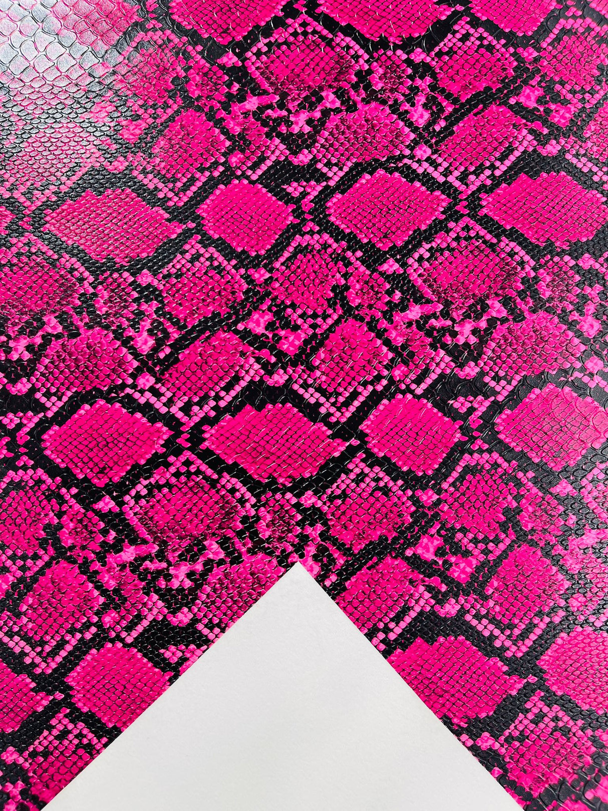 Calico Faux Snake Vinyl Fabric - 54" Width, Textured Snake Print (1 Yard)