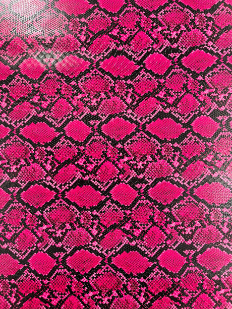 Calico Faux Snake Vinyl Fabric - 54" Width, Textured Snake Print (1 Yard)