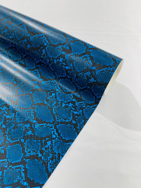 Calico Faux Snake Vinyl Fabric - 54" Width, Textured Snake Print (1 Yard)
