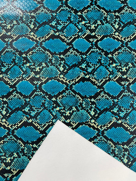 Calico Faux Snake Vinyl Fabric - 54" Width, Textured Snake Print (1 Yard)