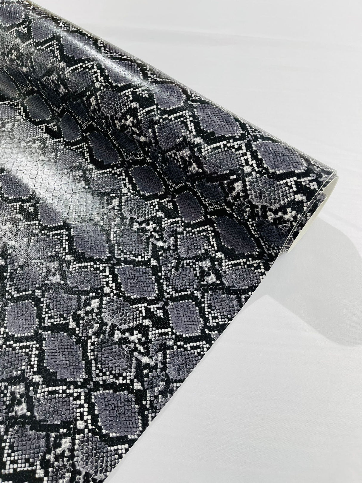 Calico Faux Snake Vinyl Fabric - 54" Width, Textured Snake Print (1 Yard)