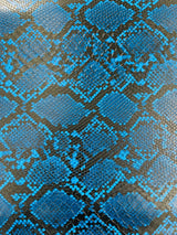 Calico Faux Snake Vinyl Fabric - 54" Width, Textured Snake Print (1 Yard)