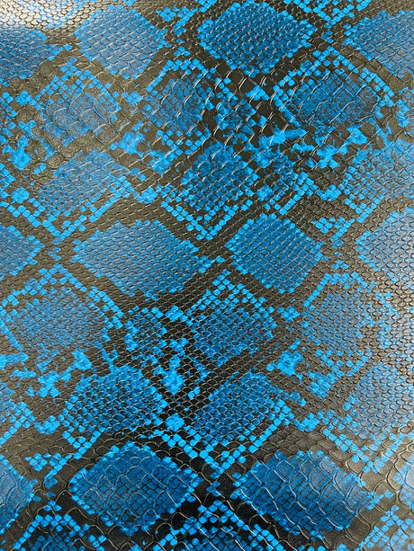 Calico Faux Snake Vinyl Fabric - 54" Width, Textured Snake Print (1 Yard)