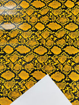 Calico Faux Snake Vinyl Fabric - 54" Width, Textured Snake Print (1 Yard)