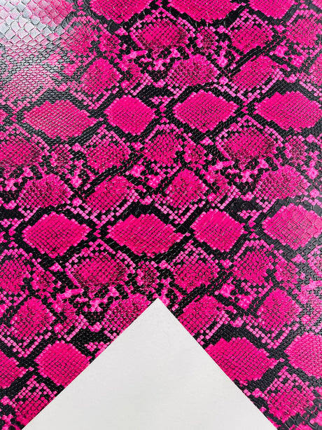 Calico Faux Snake Vinyl Fabric - 54" Width, Textured Snake Print (1 Yard)