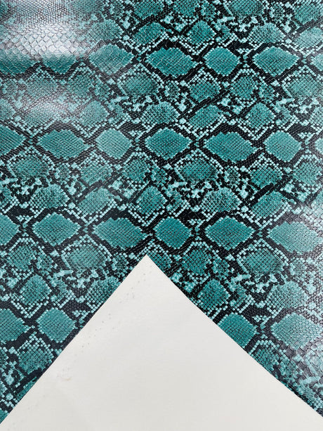 Calico Faux Snake Vinyl Fabric - 54" Width, Textured Snake Print (1 Yard)