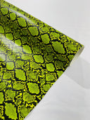 Calico Faux Snake Vinyl Fabric - 54" Width, Textured Snake Print (1 Yard)