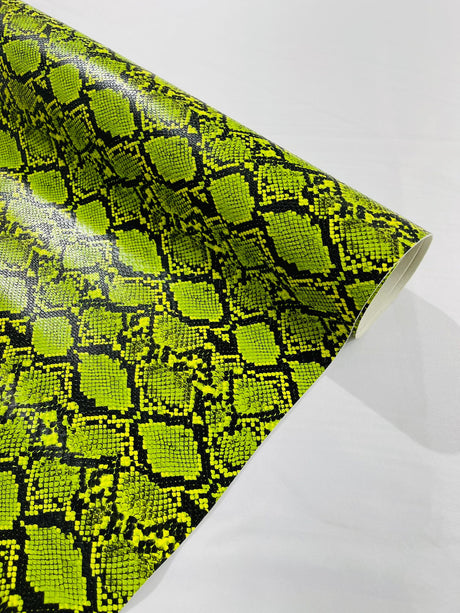 Calico Faux Snake Vinyl Fabric - 54" Width, Textured Snake Print (1 Yard)