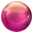 Foil Balloon 3D Sphere Metallic Ombre Hot Pink & Rose Gold