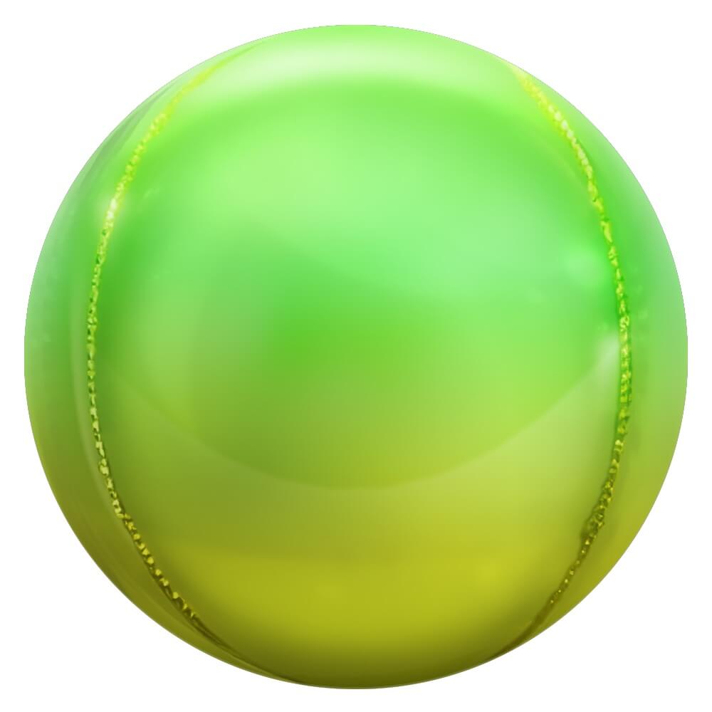 Foil Balloon 3D Sphere Metallic Ombre Yellow & Green