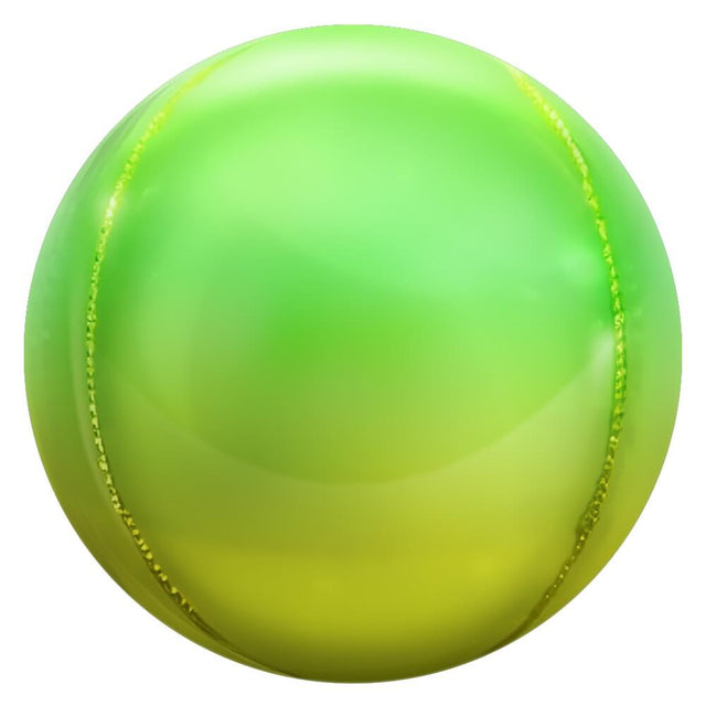 Foil Balloon 3D Sphere Metallic Ombre Yellow & Green