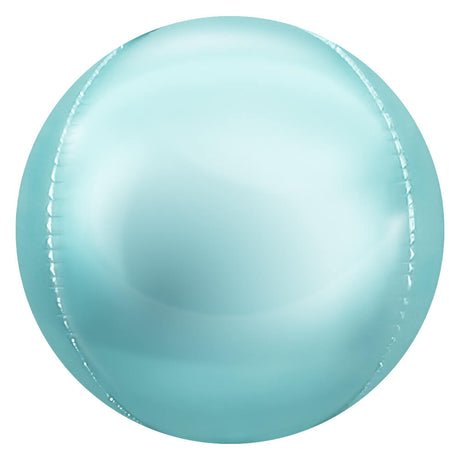 Foil Balloon 3D Sphere Metallic Pastel Blue