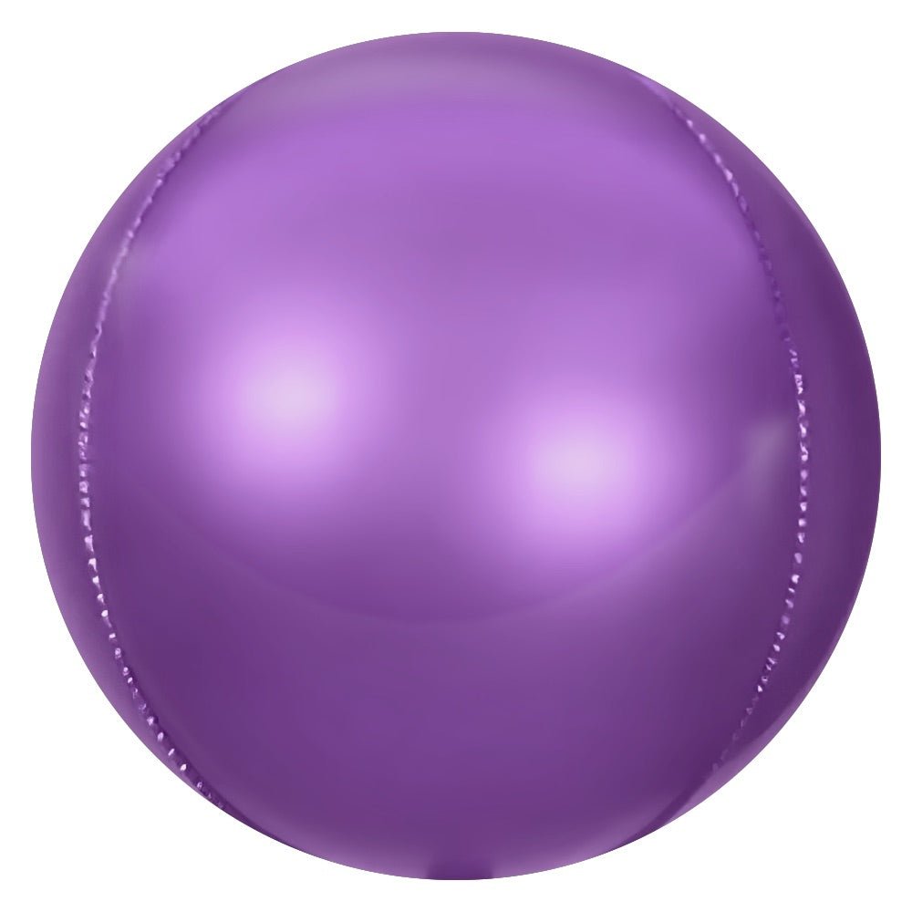 Foil Balloon 3D Sphere Metallic Purple