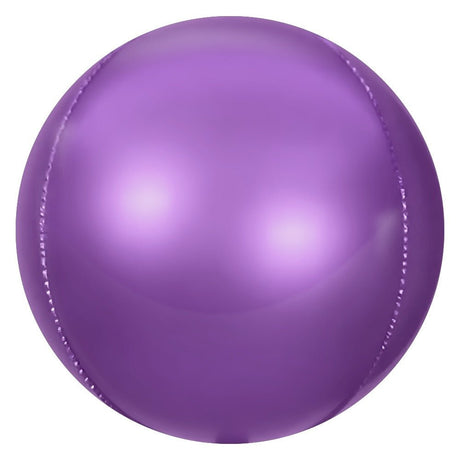 Foil Balloon 3D Sphere Metallic Purple