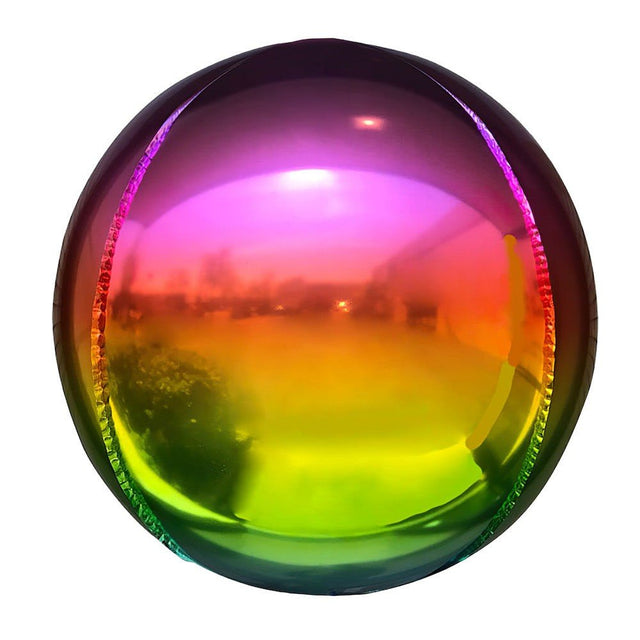 Foil Balloon 3D Sphere Metallic Rainbow