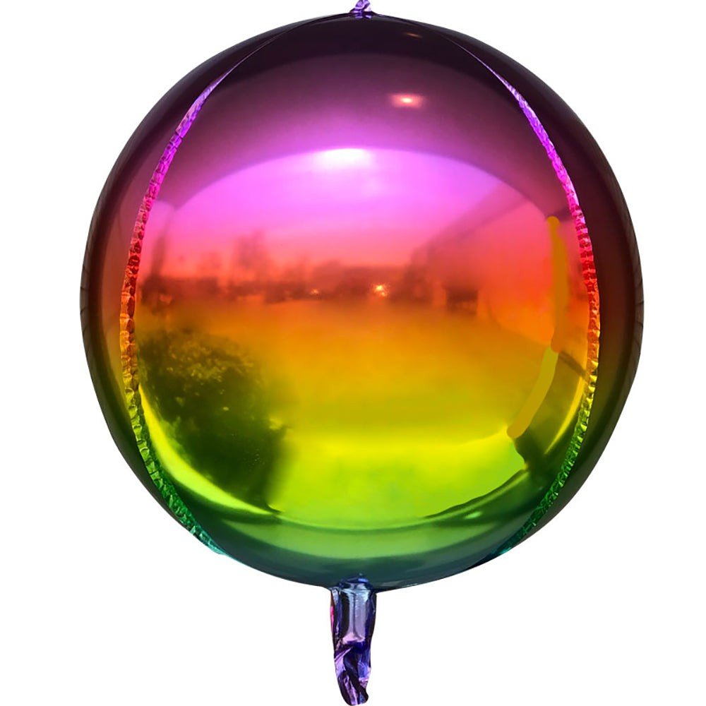 Foil Balloon 3D Sphere Metallic Rainbow