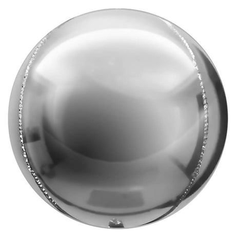 Foil Balloon 3D Sphere Metallic Silver