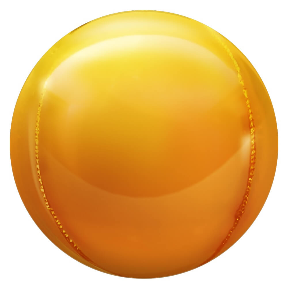 Foil Balloon 3D Sphere Ombre Goldenrod
