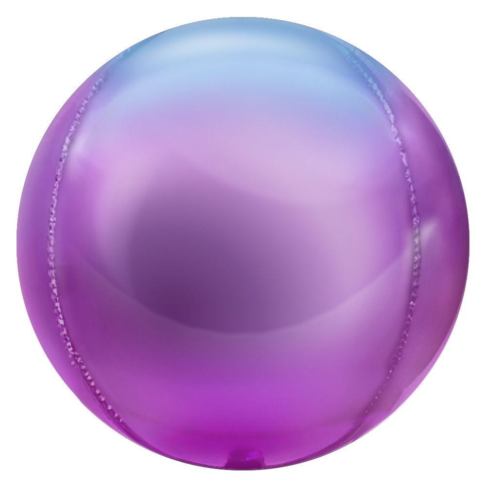 Foil Balloon 3D Sphere Satin Ombre Pink & Blue