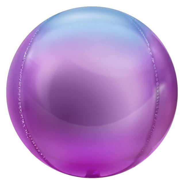 Foil Balloon 3D Sphere Satin Ombre Pink & Blue