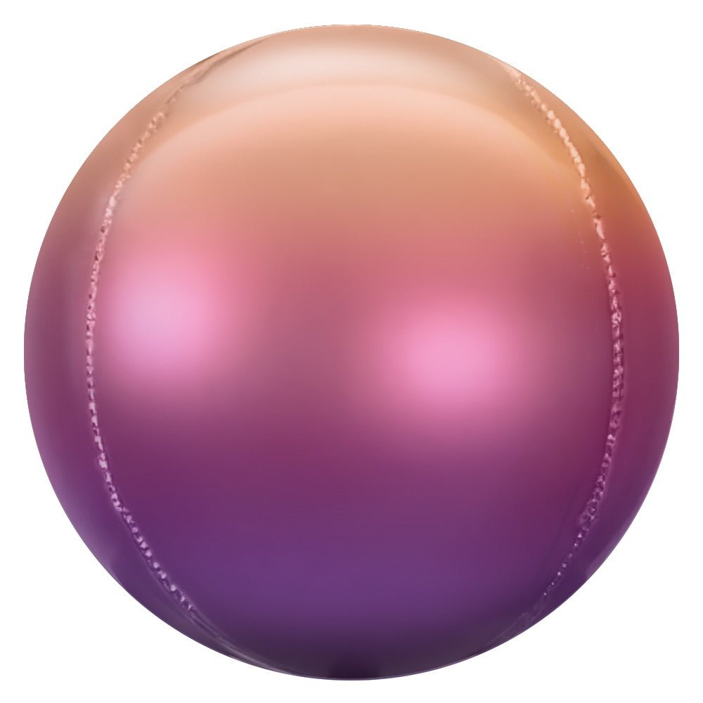 Foil Balloon 3D Sphere Satin Ombre Rose Gold & Magenta