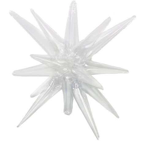 Foil Balloon 3D Star-Burst Transparent Clear