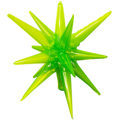 Foil Balloon 3D Star-Burst Transparent Neon Green