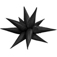 Foil Balloon 3D Star-Burst Metallic Black