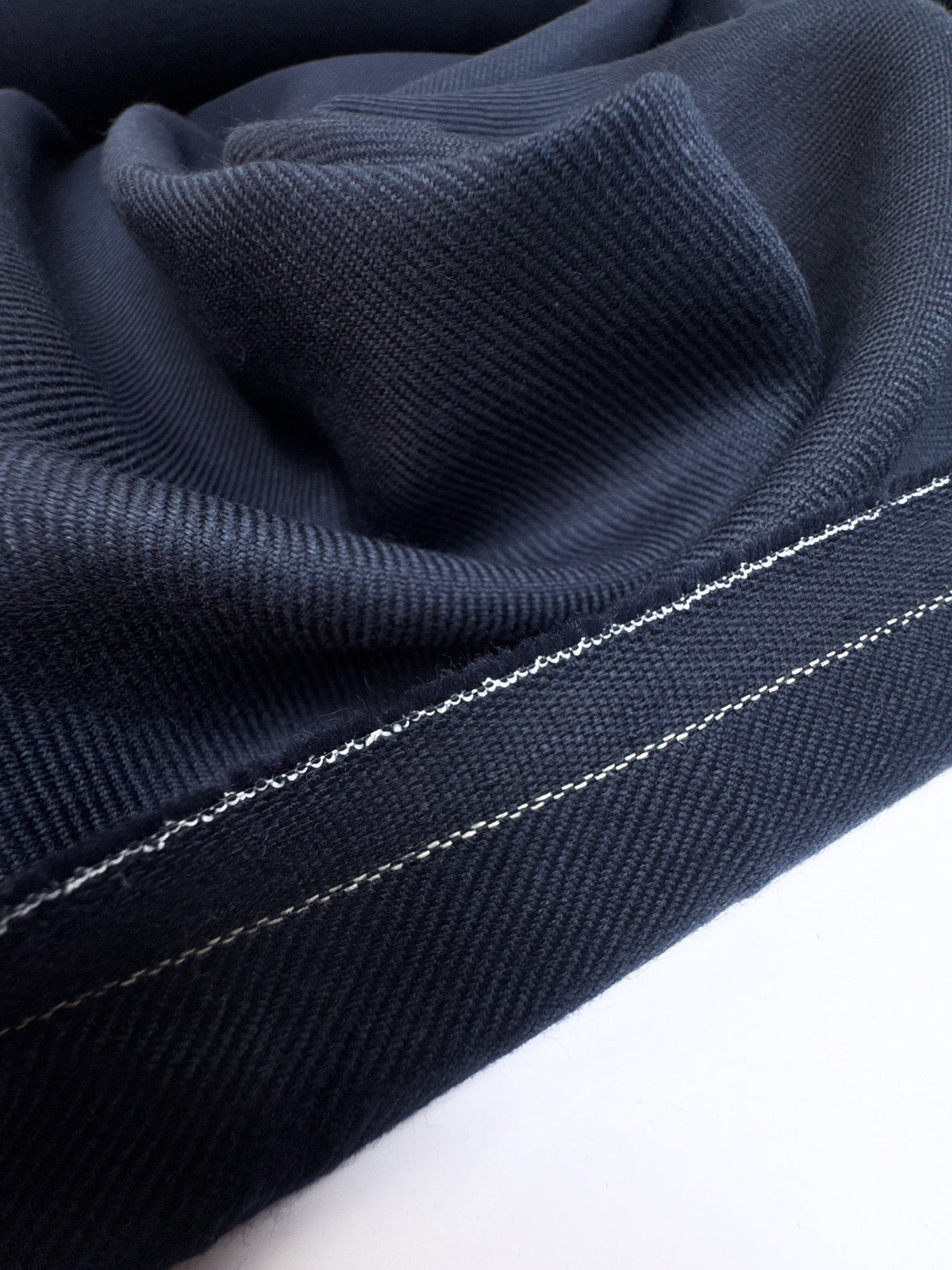 Blue Wool Blend Twill