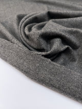 Wool Tweed Gray Striped Mélange Fabric