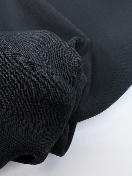 Viscose Crepe Woven Blue Black Stretch