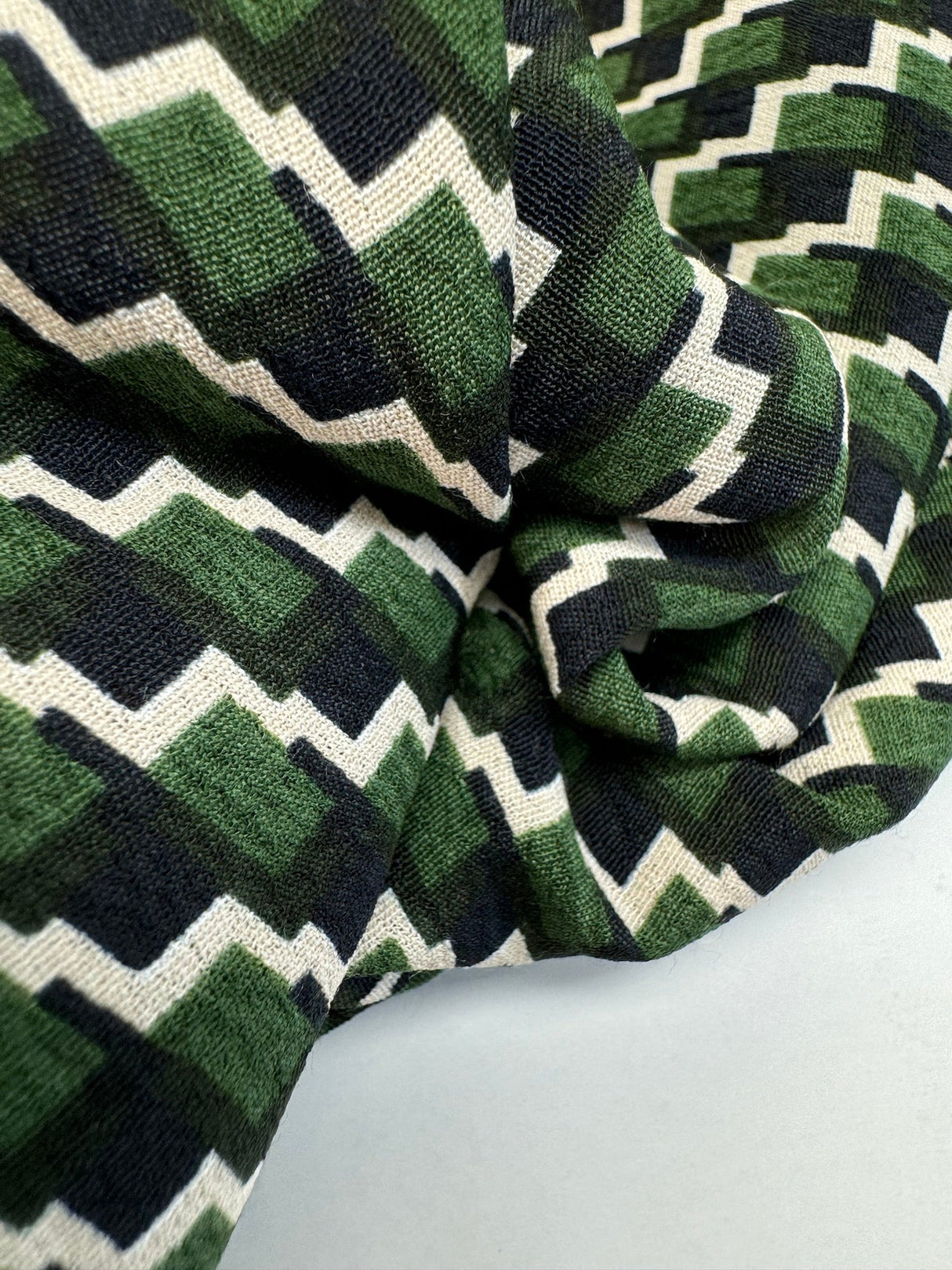 Viscose Crepe Printed Green Black