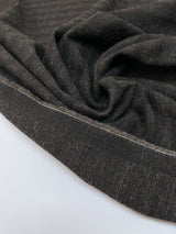 Italian Wool Twill Striped Gray Black
