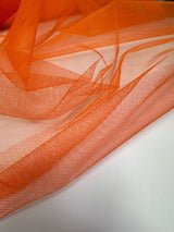 Polyamide Mesh Fabric Orange Stretch