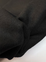 Italian Black Wool Tweed Coat Fabric