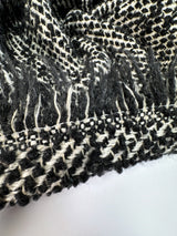 Cotton Wool Bouclé Black White