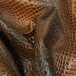 Honey Caramel Keys Gator 3D Embossed Vinyl Fabric,