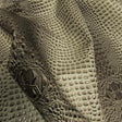 Stone Gray Keys Gator 3D Embossed Vinyl Fabric,