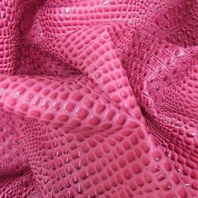 Bubble Gum Keys Gator 3D Embossed Vinyl Fabric,