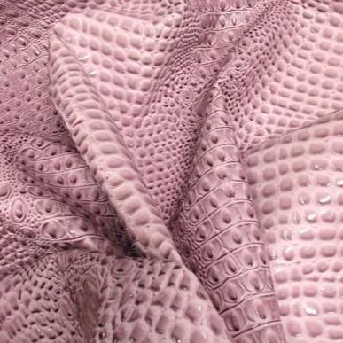 Winter Lilac Keys Gator 3D Embossed Vinyl Fabric,