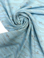Printed Blue Wool Fabric