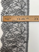 Black Floral Lace Polyamide Cotton