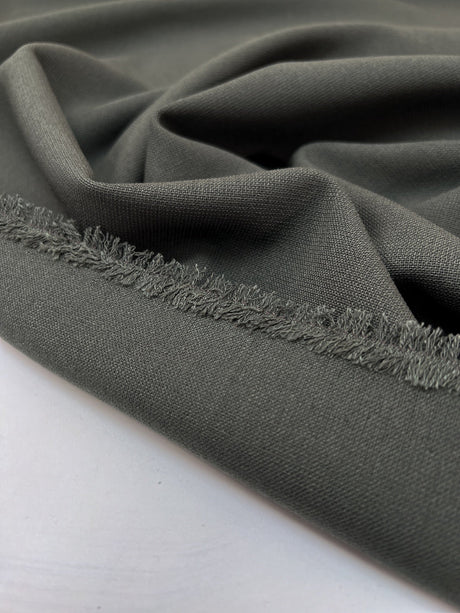 Green Polyester Viscose Crepe