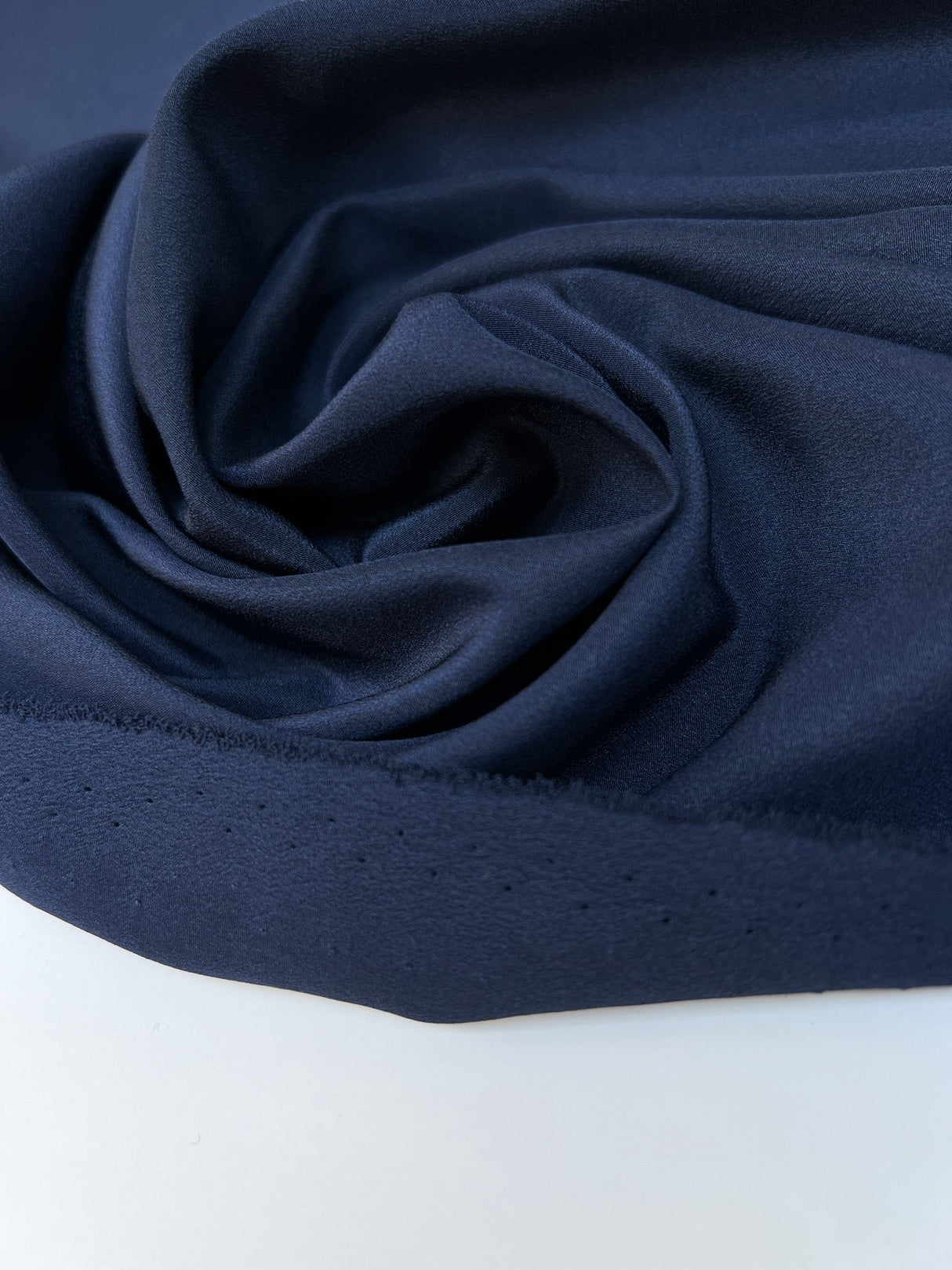 Blue Polyester Crepe