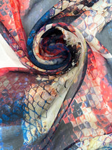 Silk Chiffon Printed Animal Panel Fabric